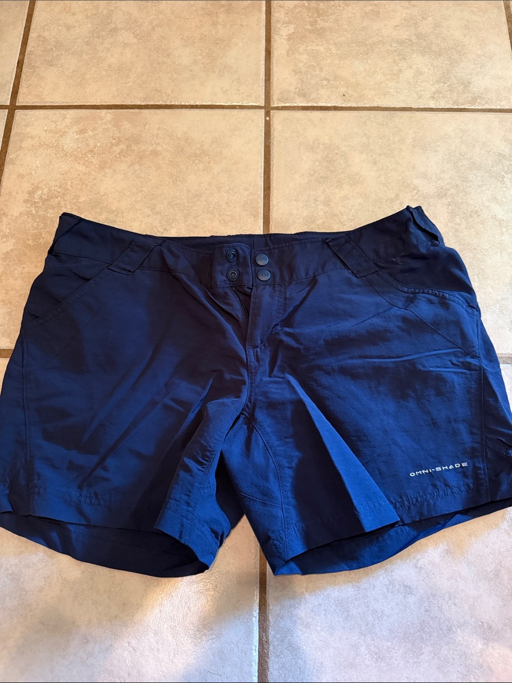 Columbia Women’s Dark Blue Omni-Shade Athletic Shorts